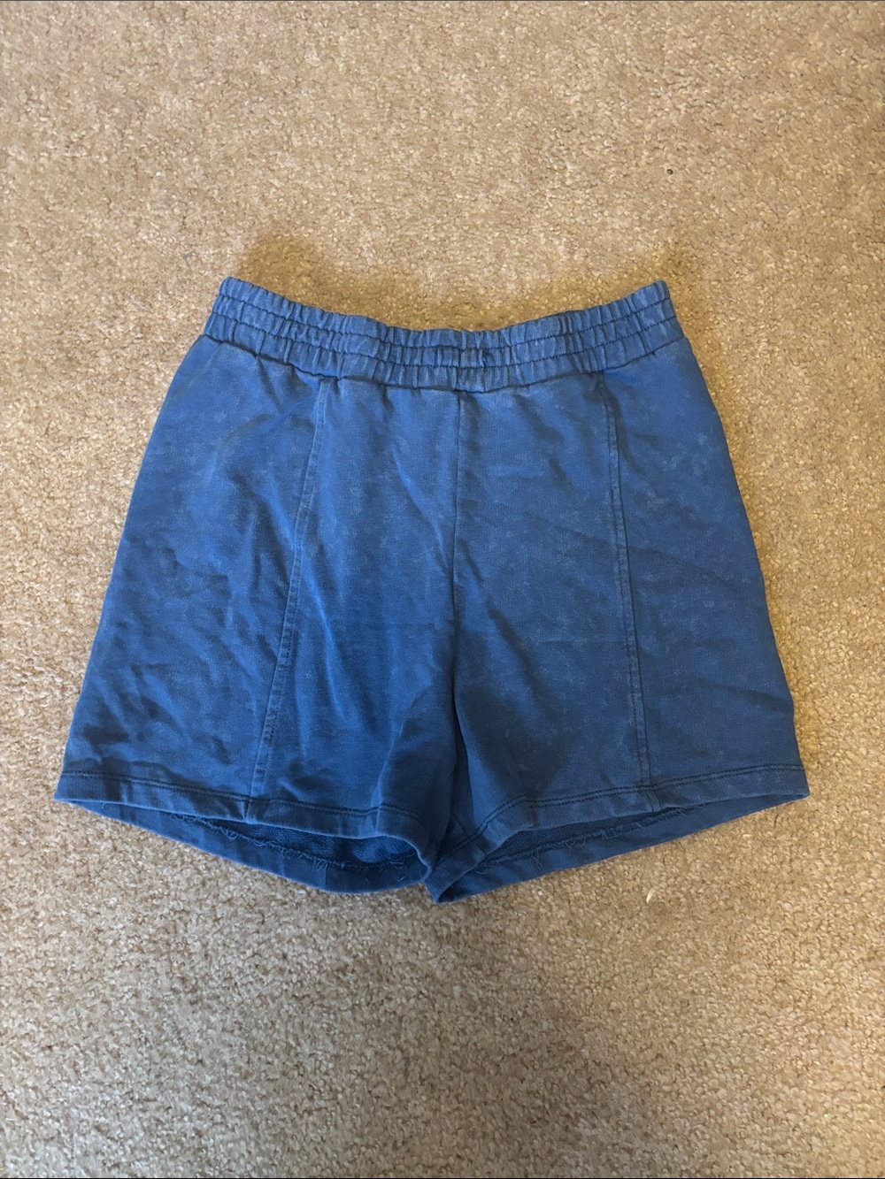 Frankie B. Navy Blue Elastic-Waist Kids Shorts